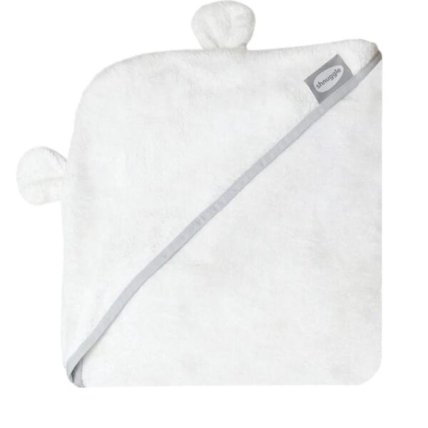 Ręcznik z kapturem SHNUGGLE, biały, 85 x 85 cm